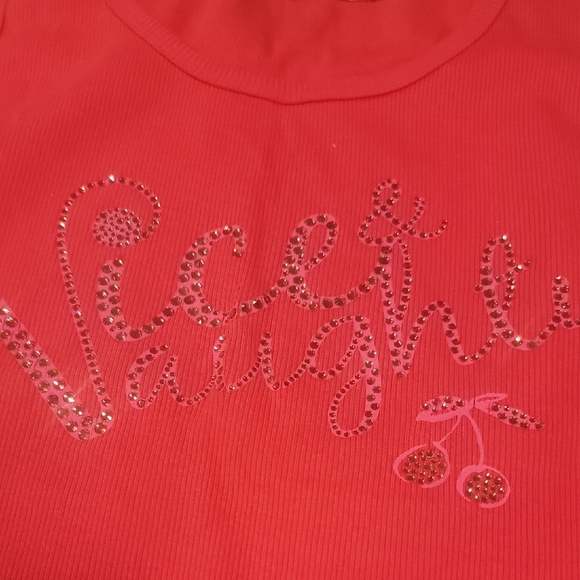 Victoria's Secret Girls' Rhinestone 'Naughty' Tank Tops - Hot Pink & Pink - Picture 4 of 4